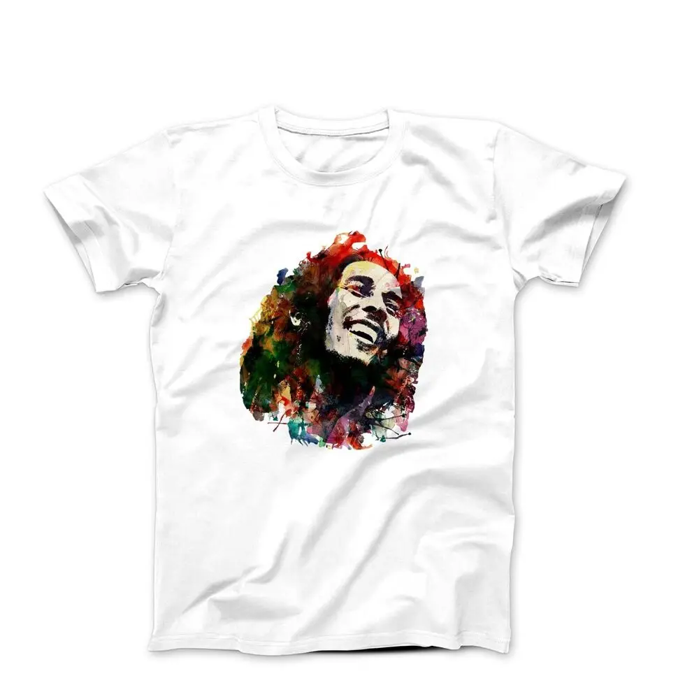 Marley Watercolor Print T-shirt High Quality 100%Cotton Short Sleeve