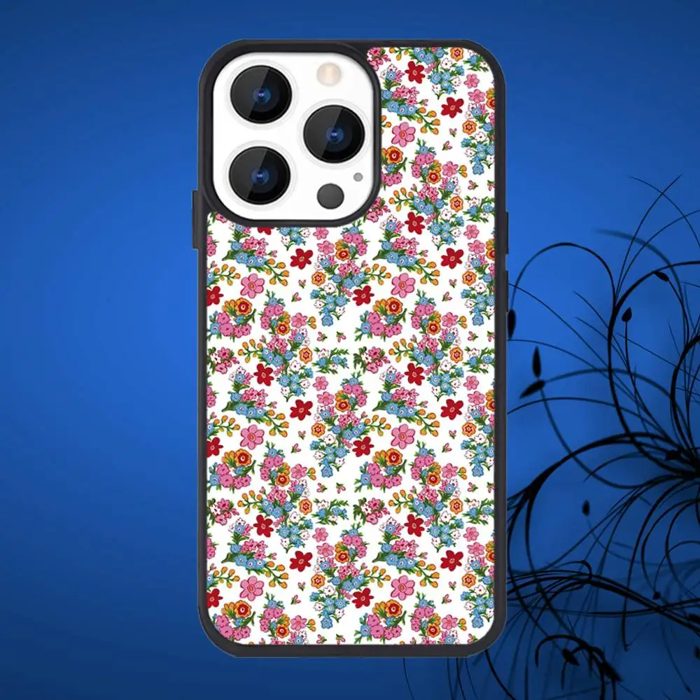 حافظة هاتف بنمط زهرة لطيفة لهاتف آيفون 17,16,15,14,13,12,11,Plus,Pro,Max Mini Magsafe شحن لاسلكي مغناطيسي