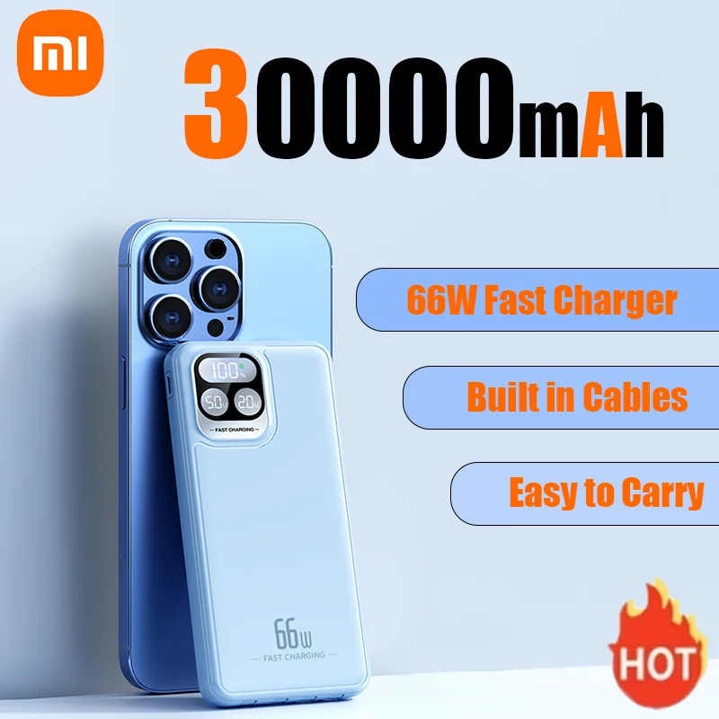 

Xiaomi 30000mAh 66W comes with line super fast charge large capacity mobile power supply to support Apple 15 fast charge