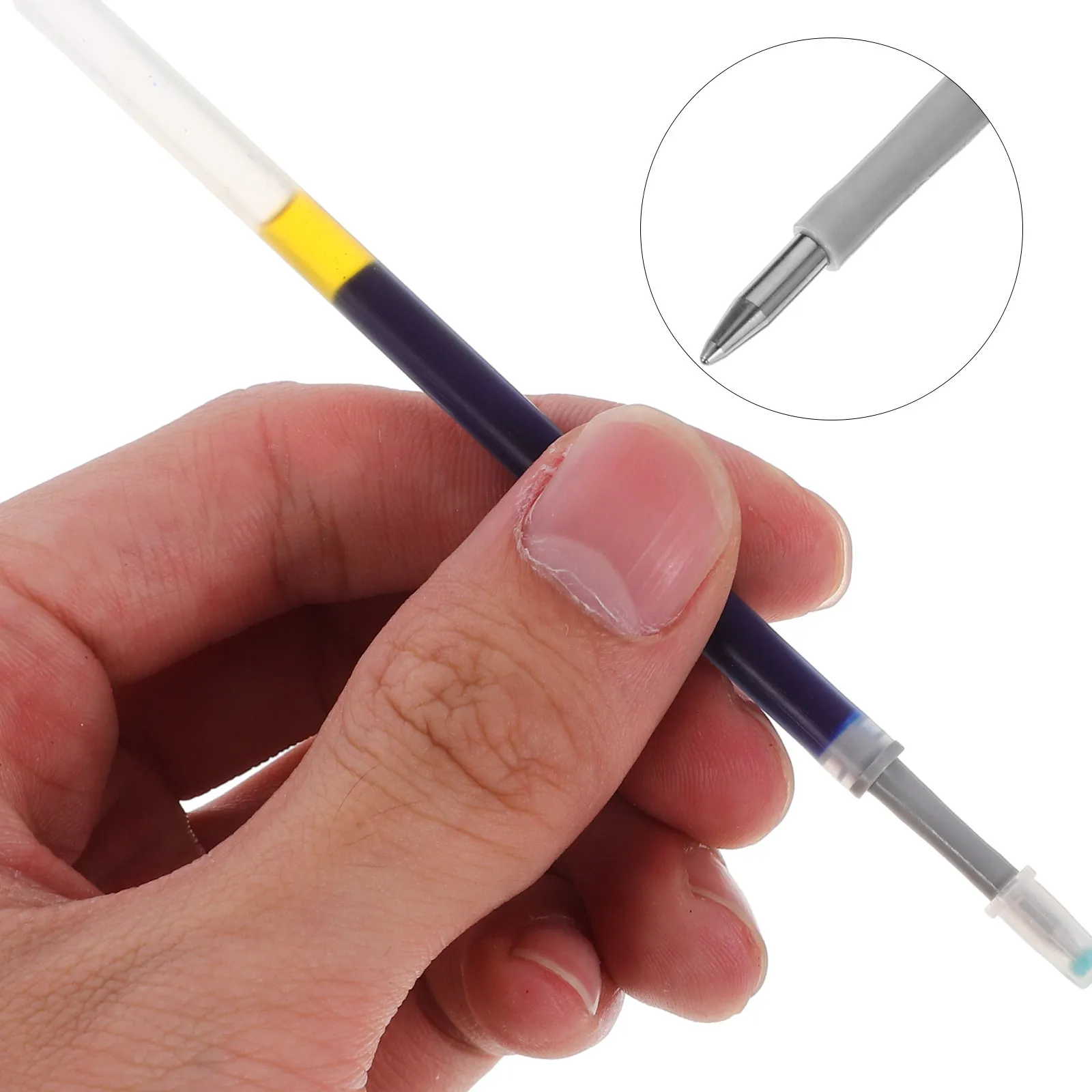 60Pcs Replaceable Gel Pen Refills Smooth Writing Refillable Ink Pen Refills No Leak Office School Supplies Black Ink