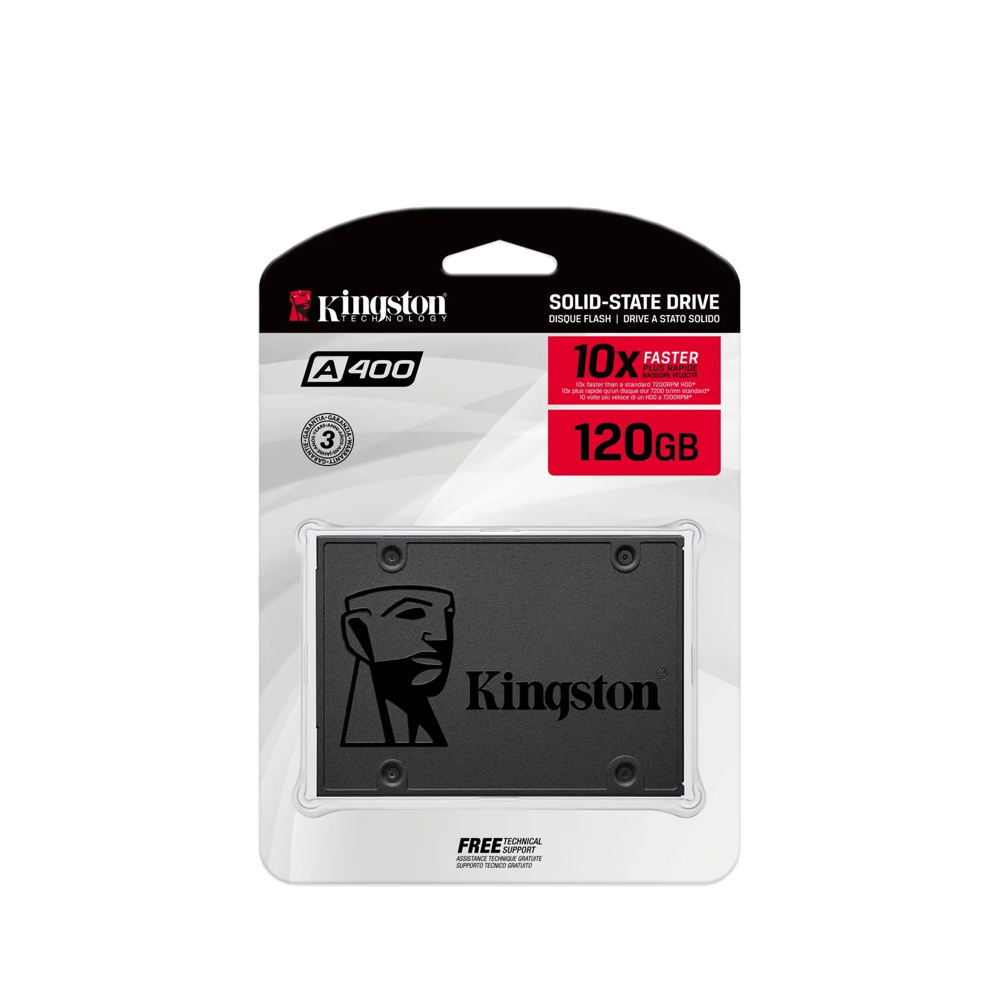 SSD Interno Kingston A400 960GB 480GB 240GB 120GB 2.5 Polegadas SATA III para Laptop e Desktop