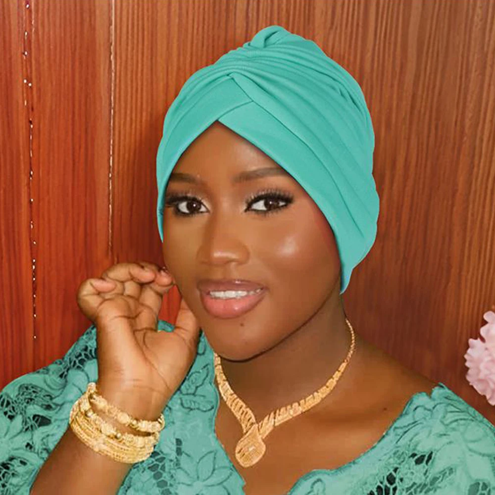 

2025 New Indian Hat Turban Forehead Cross Inner Hijab Women Chemo Cap Muslim Headscarf Bonnet Hair Loss Headwear Turbante Mujer