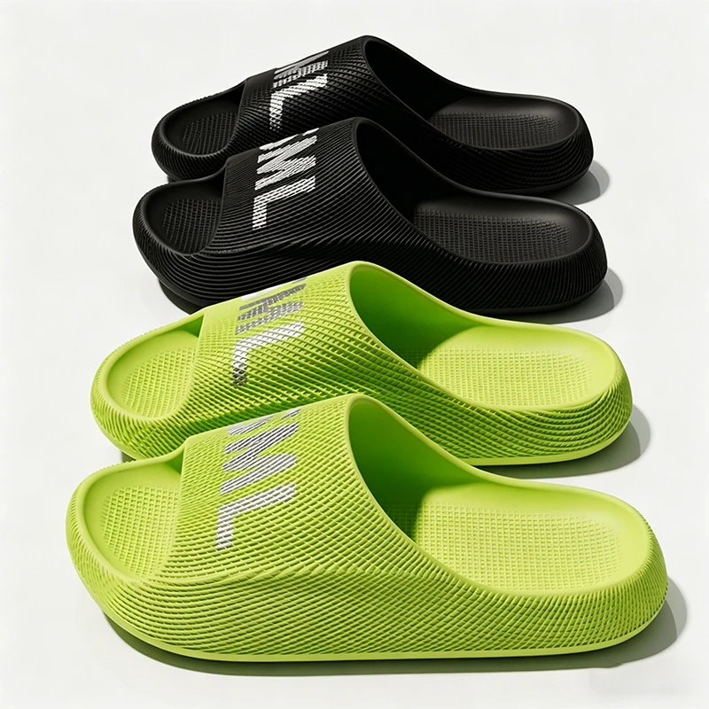 Couple Thick Sole Cloud Slippers Summer 2026 Outdoor Anti Slip Beach Eva Slides Sandals Woman Light Weight Platform Slippers 45