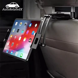 Car Back Seat Headrest Phone Holder Stretchable Tablet Stand Rear Pillow Adjustment Bracket For Ipad Auto Backseat Mount