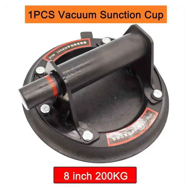 2025 New Lifting Sucker with 8-inch Rubber Bottom And Plastic Handle 200KG Load Capacity for Handling Large Glass