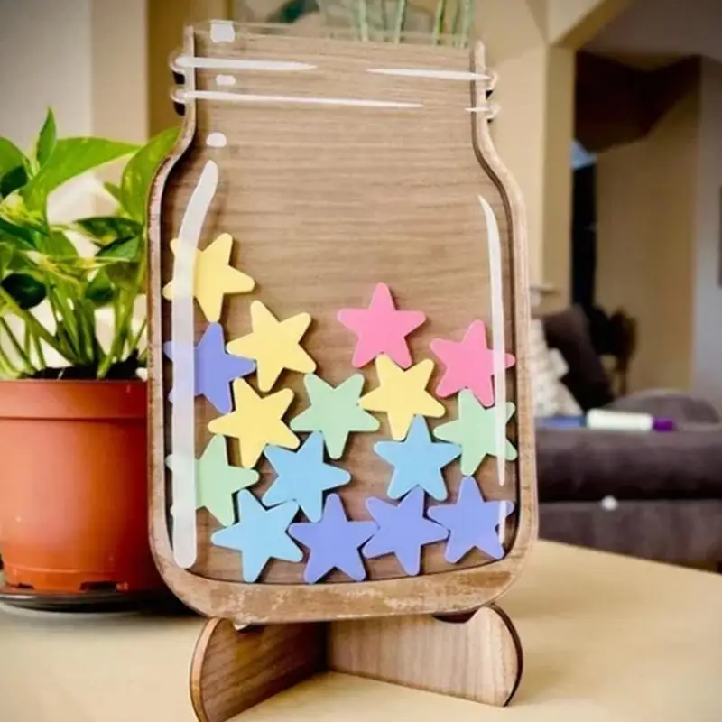 Reward Jar Star Magnetic Reward Jar Management Classroom Tools Portable Reward System for Kids Students Encourage Positive