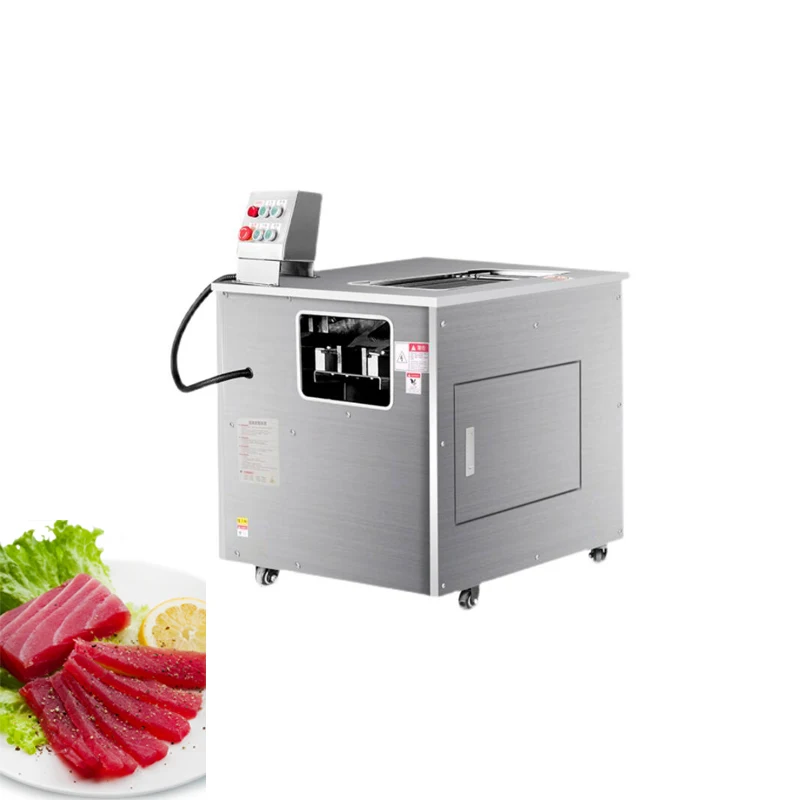 Factory Price, High-Quality Double Slot Black Fish Fillet Machine, Cod Slicer, Oblique Blade Cutting