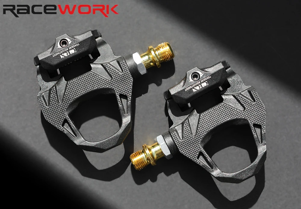 RACEWORK Rennrad-Pedallager, selbstsicherndes Pedal, 260 g, leicht, für SHIMANO SPD SL System, Fahrradteile – Detail 1