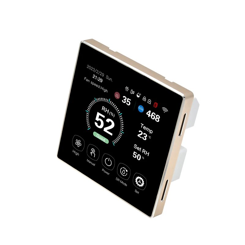 

Fresh Air Dehumidification Controller Customizable For HRV ERV With PM2.5 CO2 Real-Time Monitoring Used For AC EC DC Fans