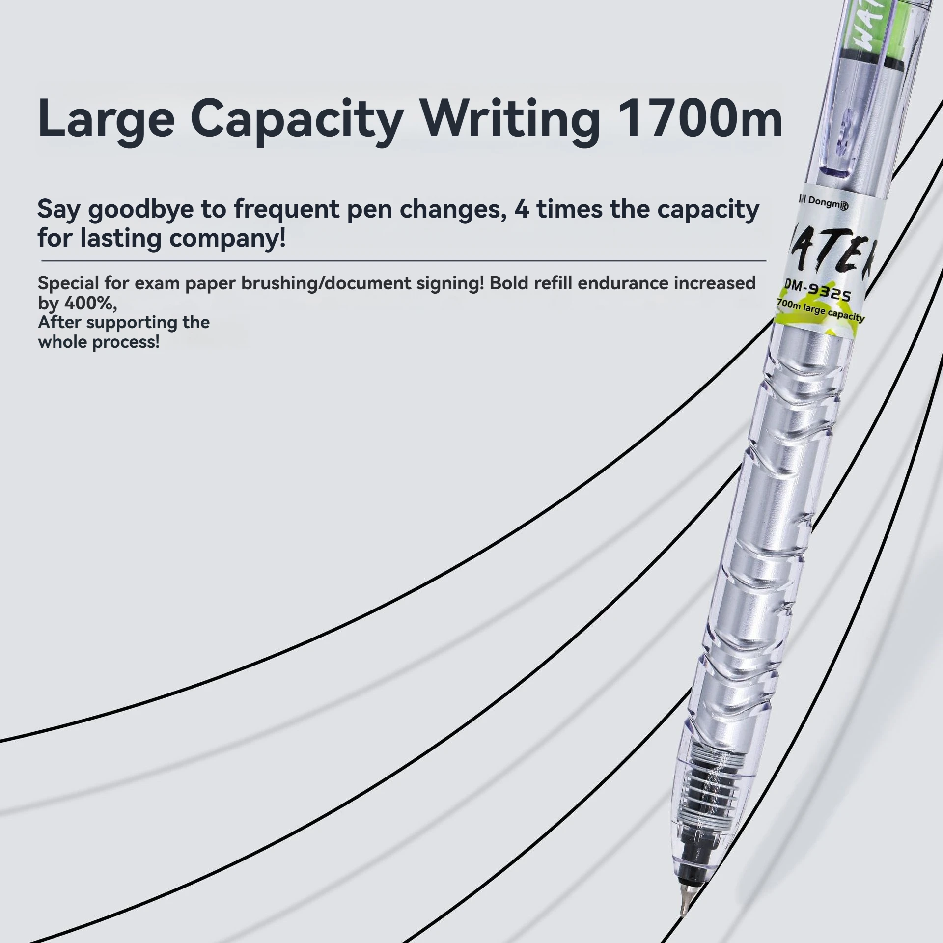 12PC Large Capacity Click-Action Gel Pen Cool Cyberpunk Style Pen For Brushing Questions, 0.5 Black