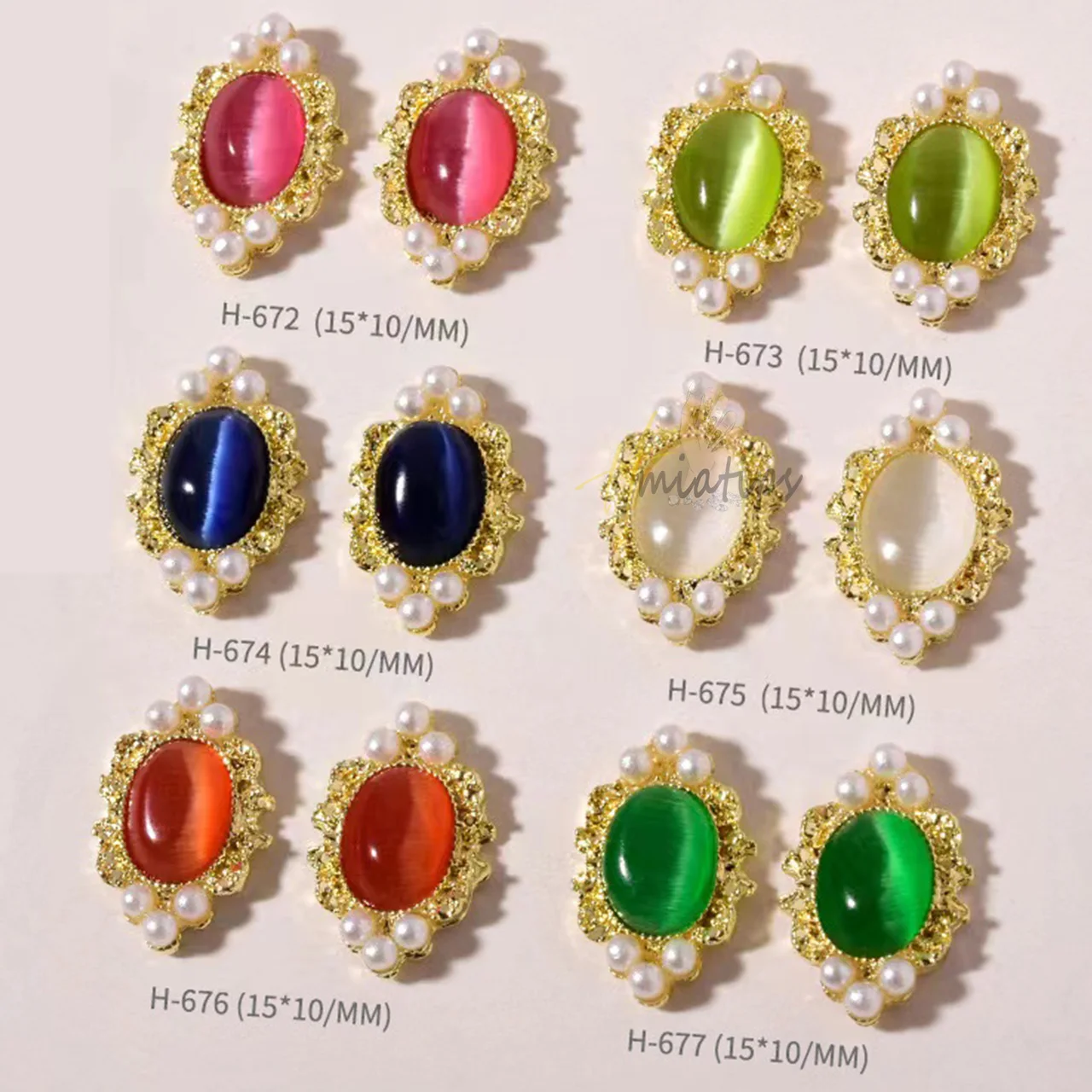 10Pcs 3D Nail Art Punk Cat’s Eye Diamond Design Luxury Charms Manicure Tips Rhinestones Decoration Manicure Accessories