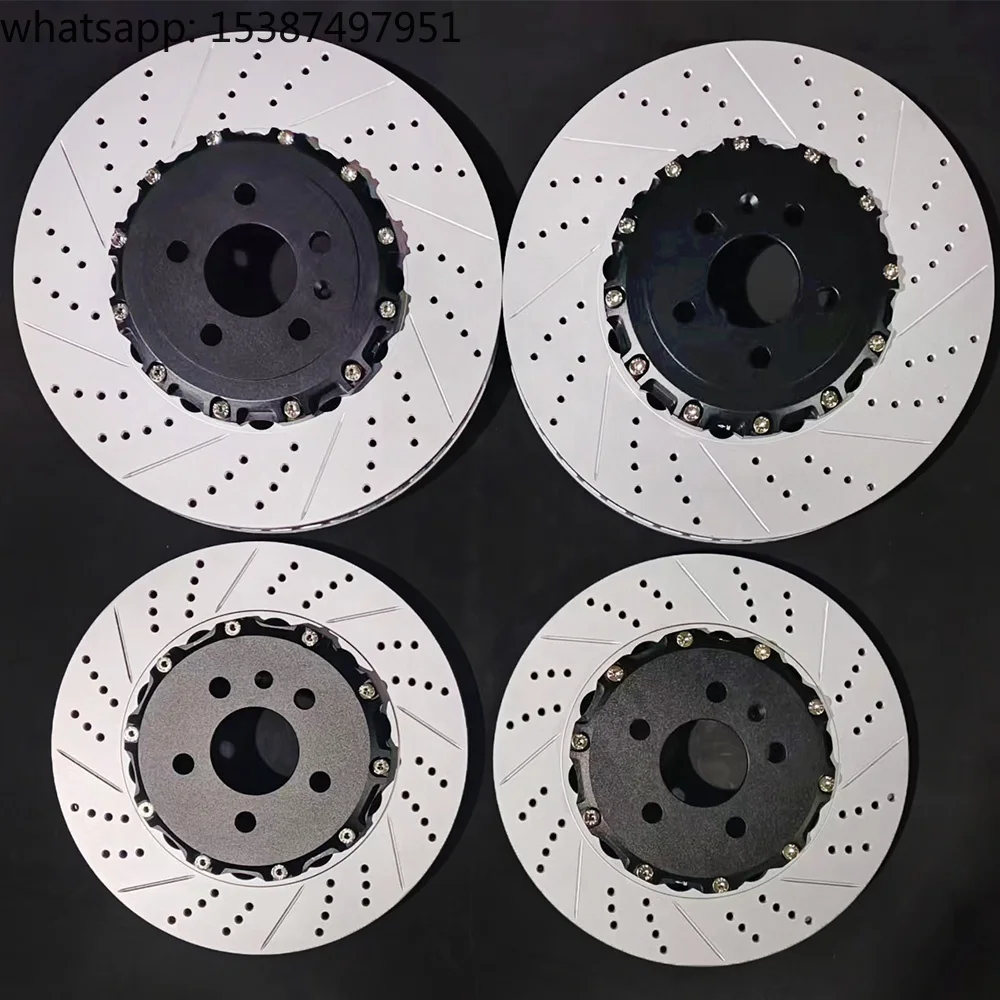 For Hsingyik Semi Floating 2-Piece Rotor Brakes Discs for Audi A4 A5 RS4 RS5 Front 4M0615301AM 375x36mm Rear 8W0615601G 330x22mm