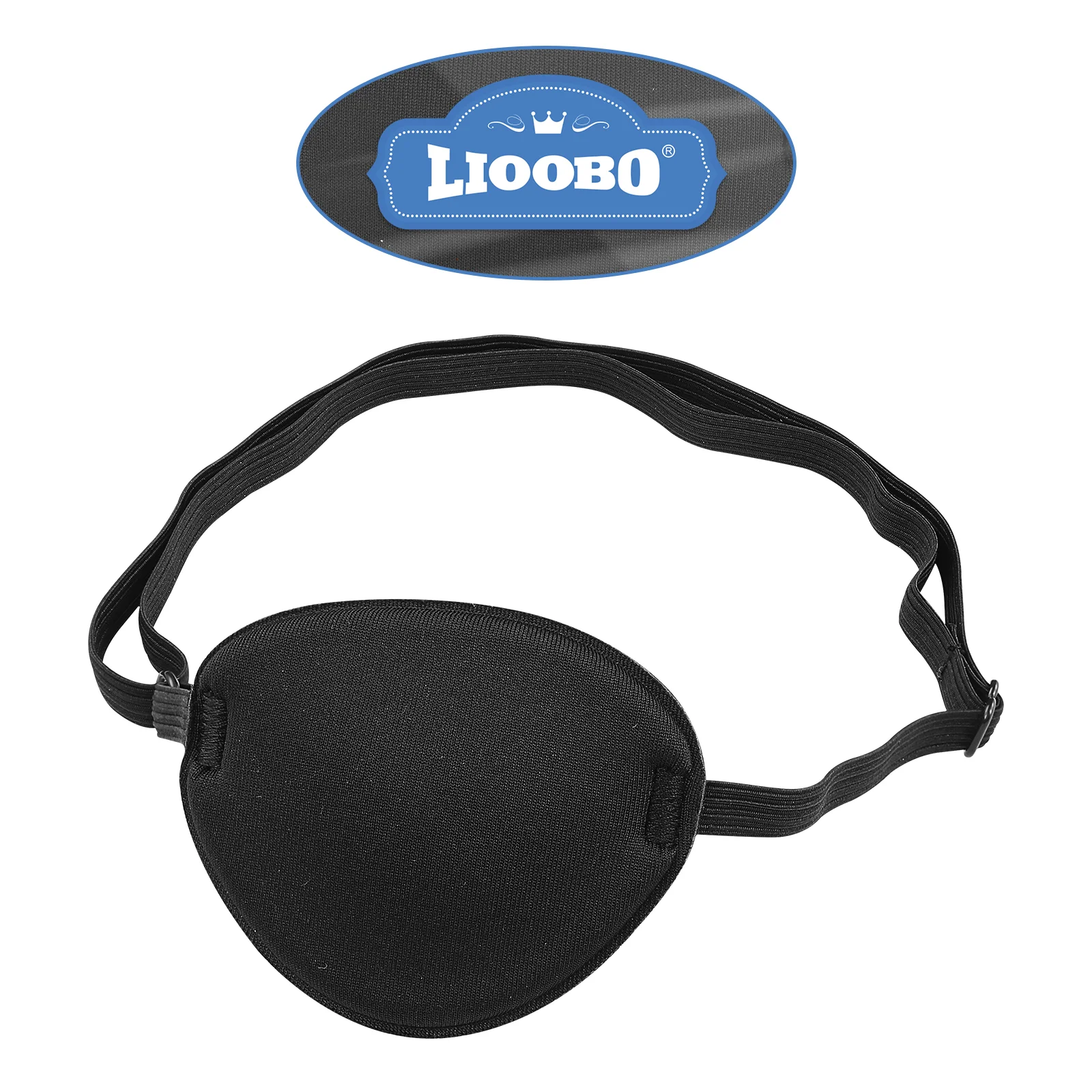 LIOOBO Pirata Eye Patch Confortável Ajustável Single Eye Patch Eye Pad para Crianças Adolescentes Decoração de Festa (Preto)