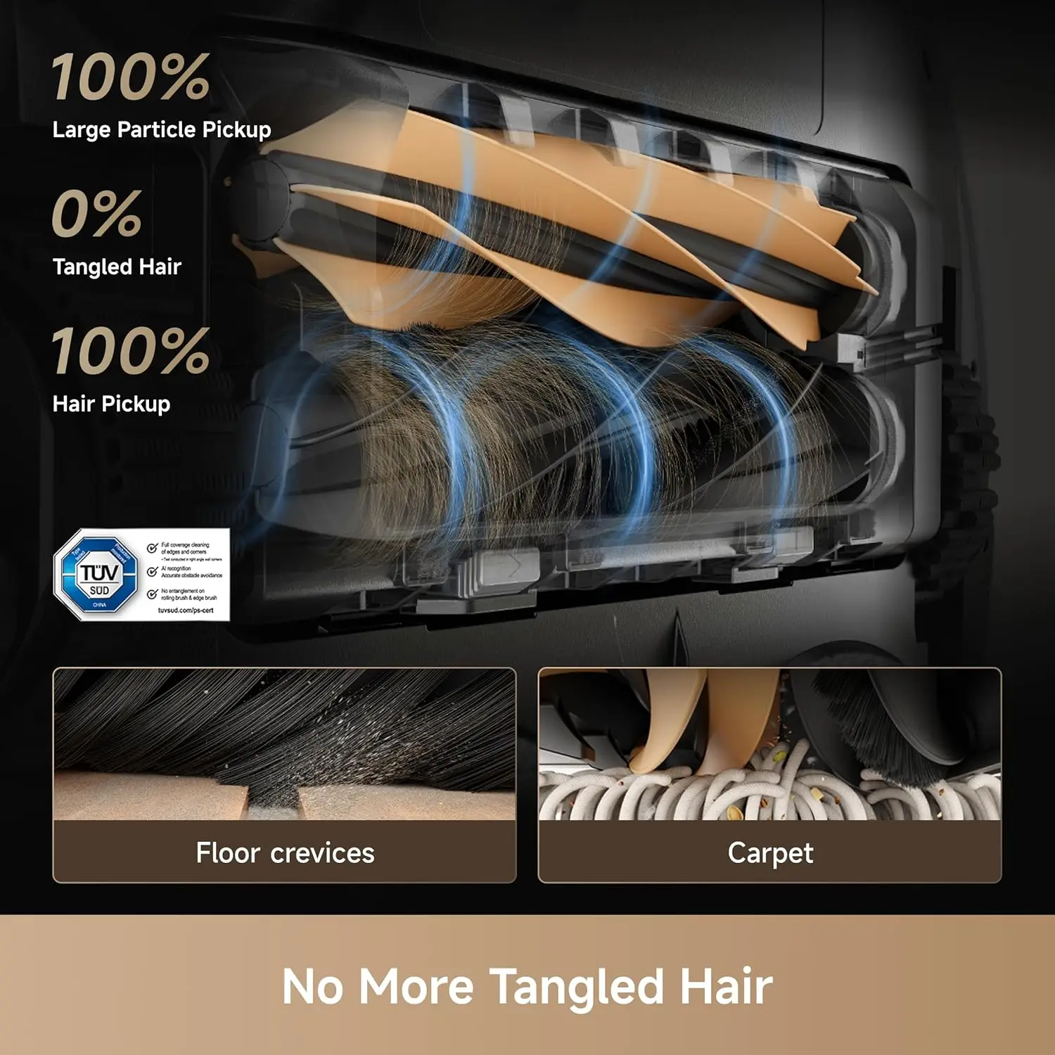 Robot Vacuum and Mop with Auto-Empty and Mop Self-Cleaning, 20,000Pa Suction, Obstacle Avoidance and 360° Navigation