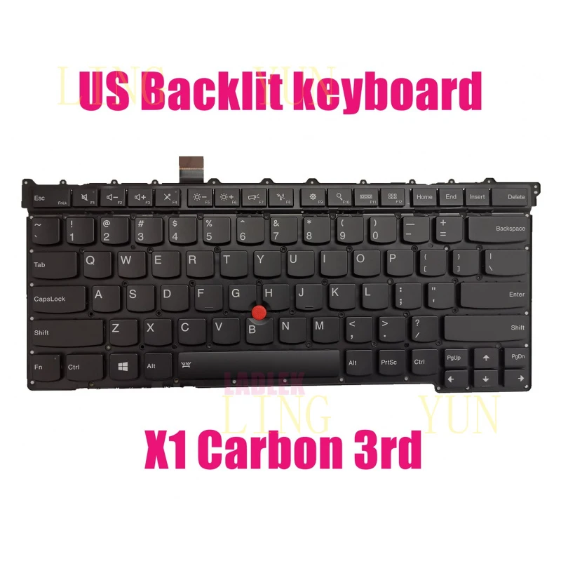 

Z New for Lenovo ThinkPad X1 Carbon 3rd Gen 2015 US backlit keyboard (Type 20BT)