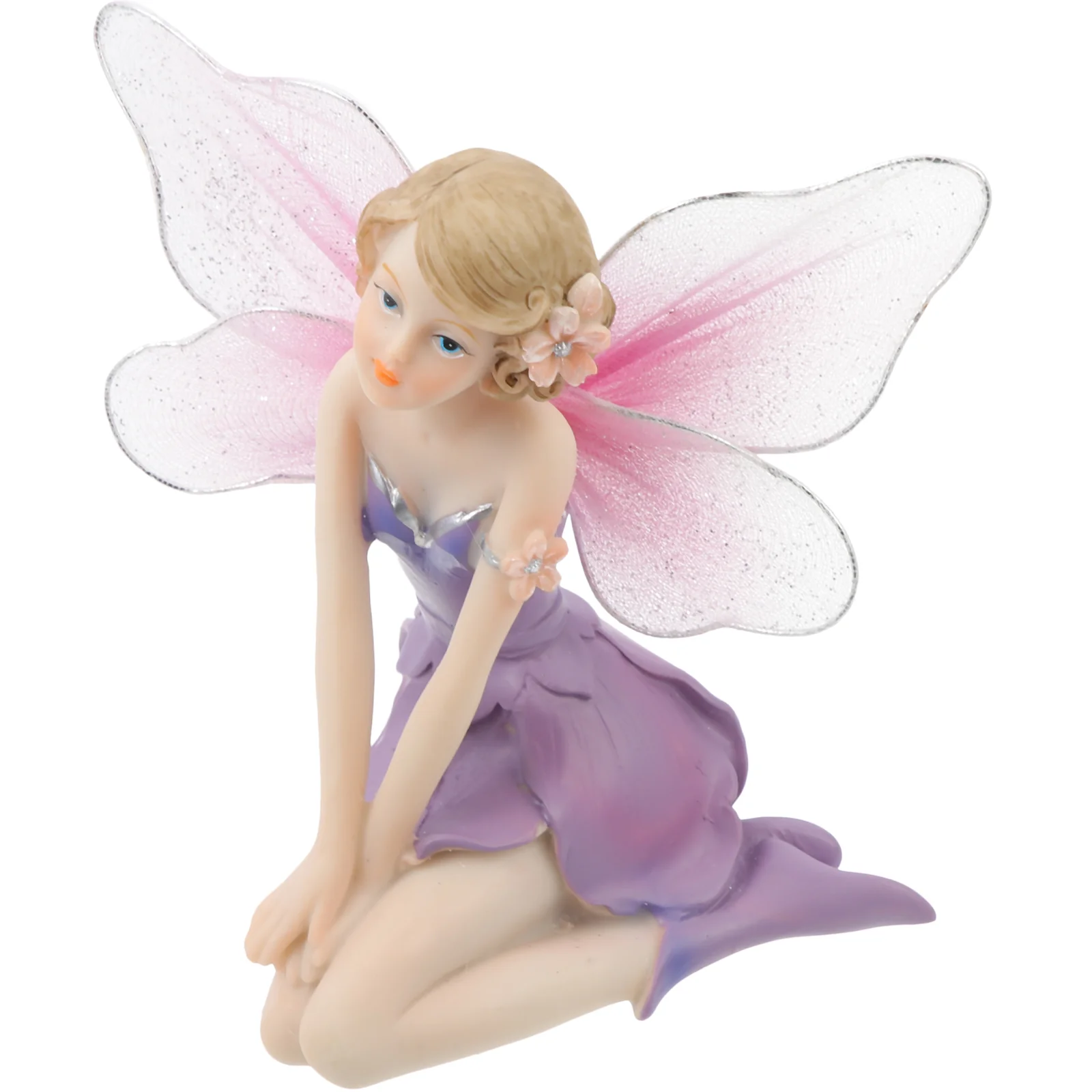 Outdoor Glass Flower Fairy Ornament Home Decor Plant Pots Figurines Resin Toys Garden Fairies