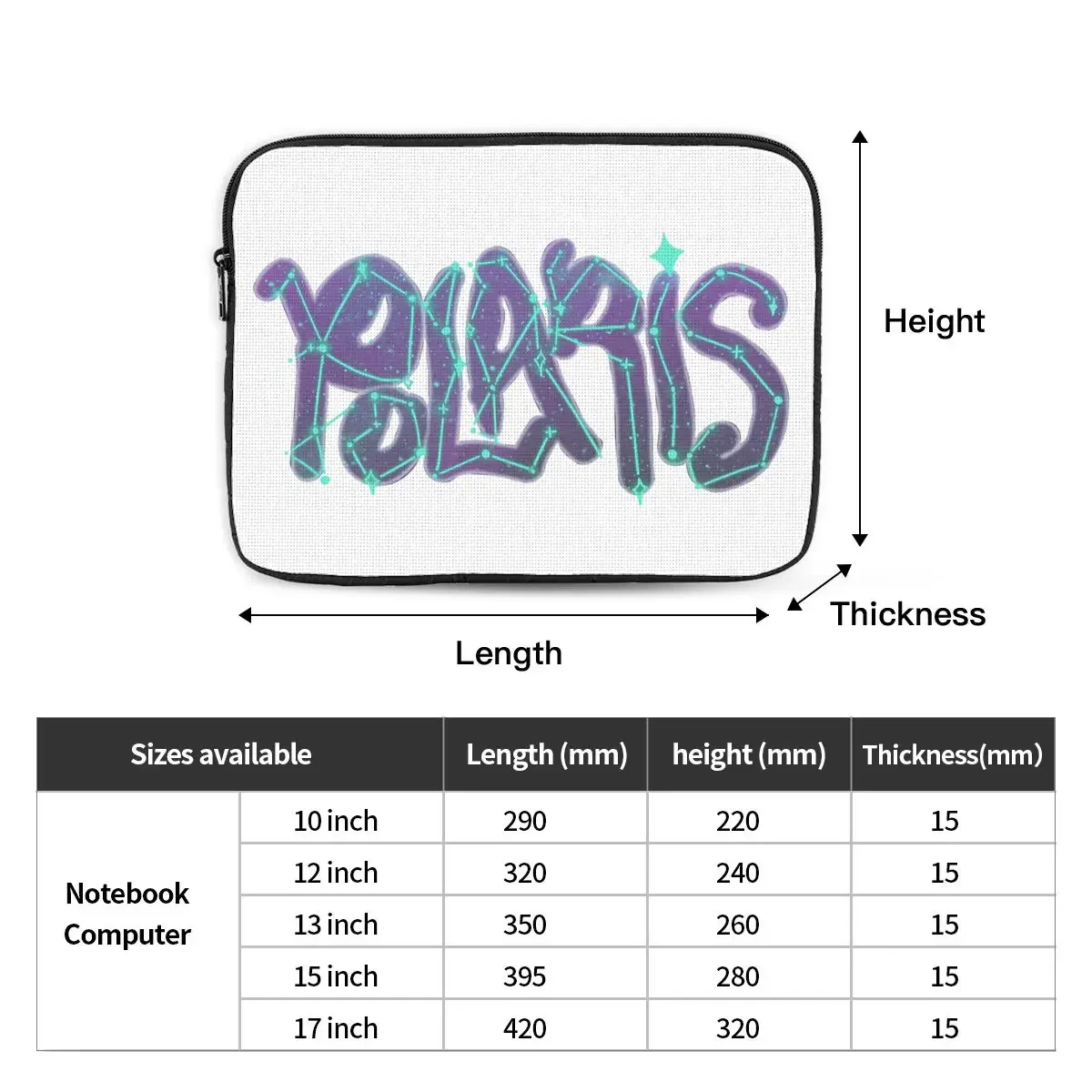 Polaris Saiko tas sarung Laptop Notebook, kantung pelindung lengan Notebook 1371KM 10 12 13 15 17 inci tahan guncangan