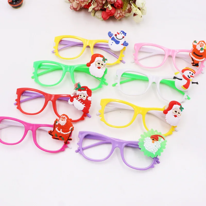 1 Pcs Children's Cartoon Light-up Glasses Creative Light-up Christmas Glasses Christmas Party Cheering Props Children's Gifts