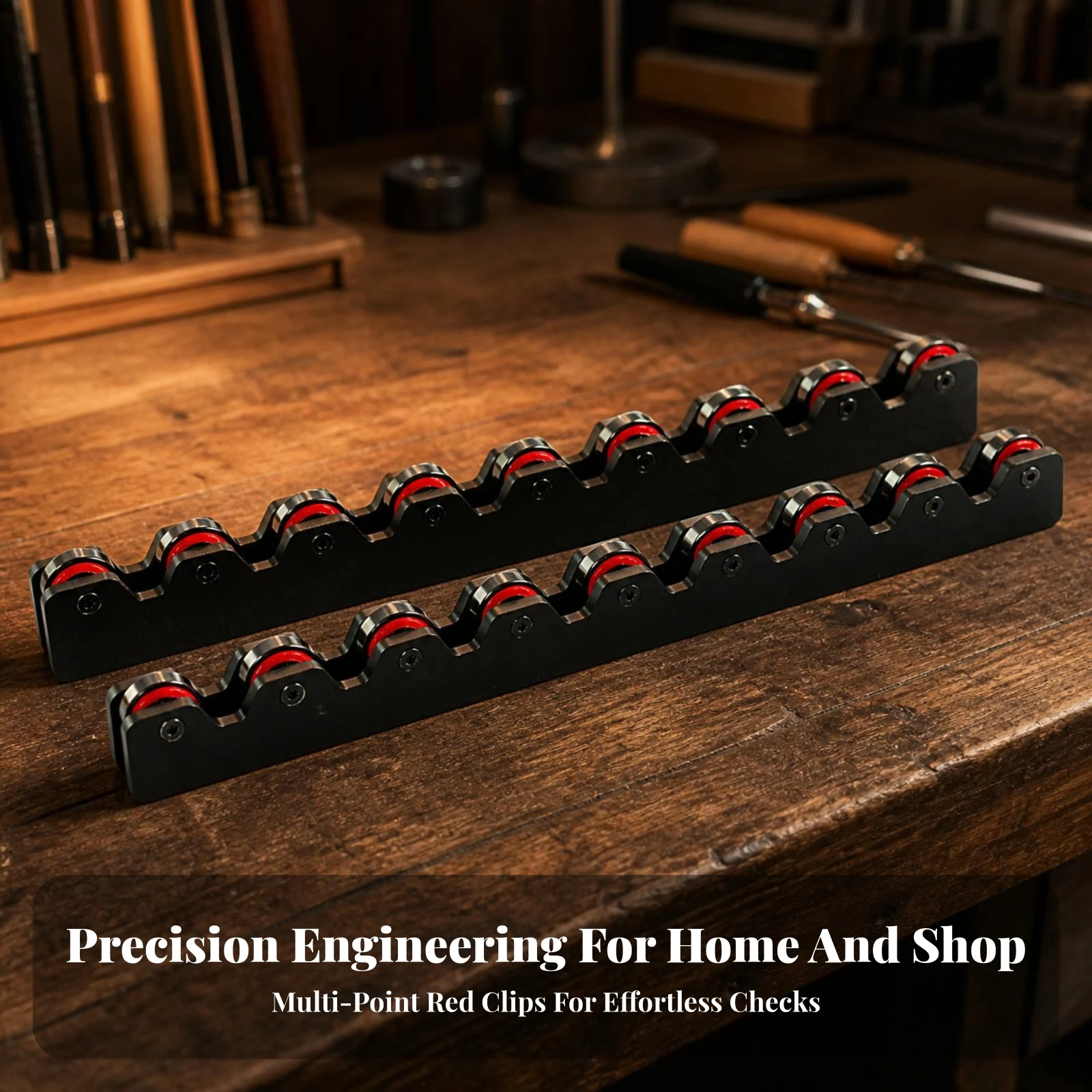 Pool Cue Straightness Checker with Rollers Accurate Billiard Cue Calibration Fixture Accessory Stable Compact for Workshops