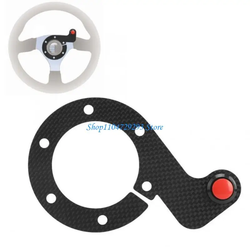 

Universal 6 Hole Racing Steering Wheel Carbon Fiber External Horn Button Lightweight Design Enhancing Control