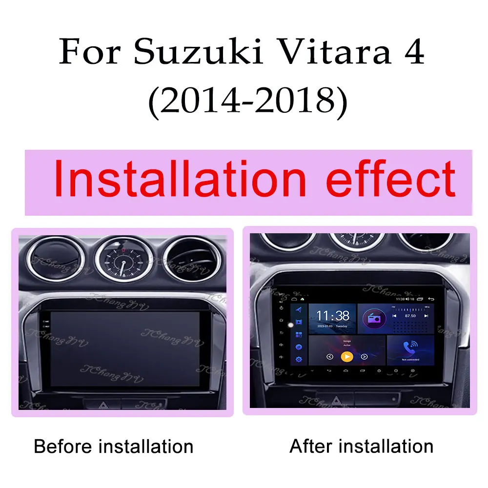 Wireless Carplay Car Radio Video Audio Multimedia Player for Suzuki Vitara 4 2014-  2018 Split Screen GPS Navigation DSP Stereo