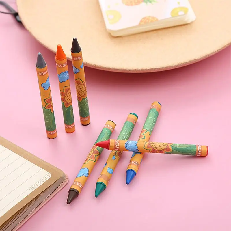 New New Sunflower 8 /12 /24 Colors Crayons Kids Colored Crayons School Supplies Prizes And Gifts