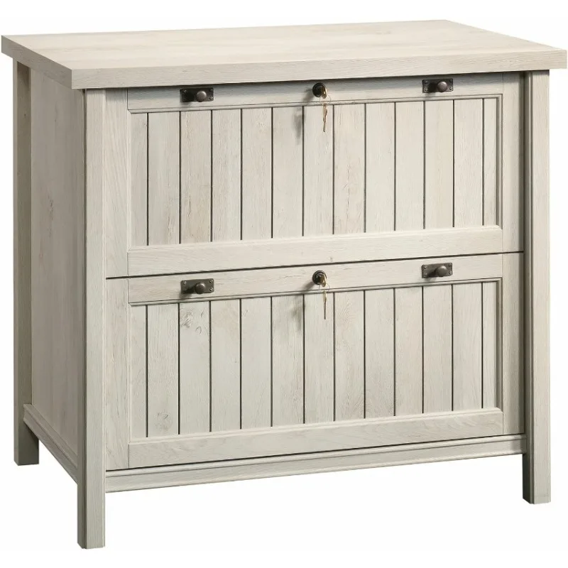 

Lateral File, Chalked Chestnut Finish Storage Cabinet Chest of Drawers for Bedroom , Furniture