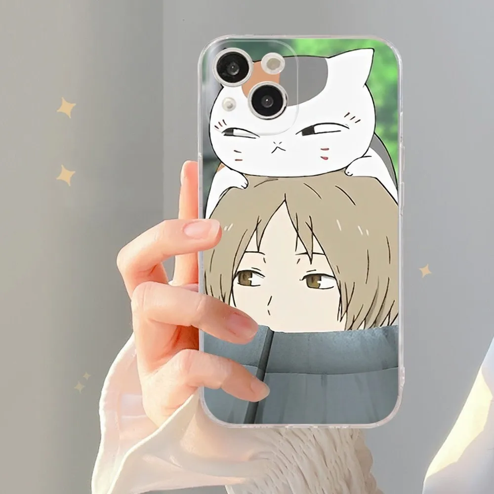 Natsume Yuujinchou-Coque de téléphone chat pour iPhone, étui mobile pour iPhone 15, 8, 7, 6, 6S Plus, X, SE 2020, Poly XS, 14, 11, 12, 13 Mini, Pro, Max