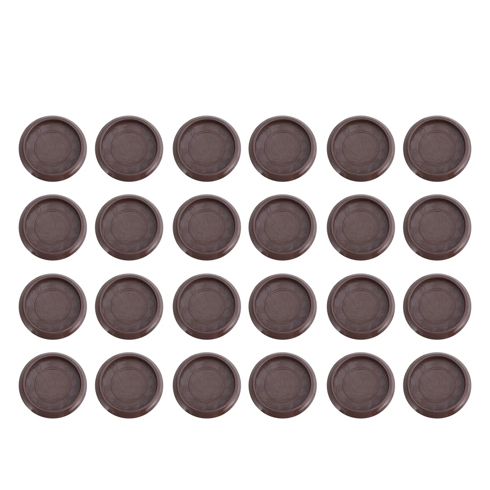 

24pcs Anti Slip Furniture Pads Caster Cups for Hardwood Floors Plastic Stopper Bed Stoppers Sofas Caster Cups