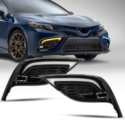 Daytime Running Light For Toyota Camry 2021 2022 2023 2024 DRL Fog Lamp Assembly Turn Signal Headlight 81482-06190 81481-06220