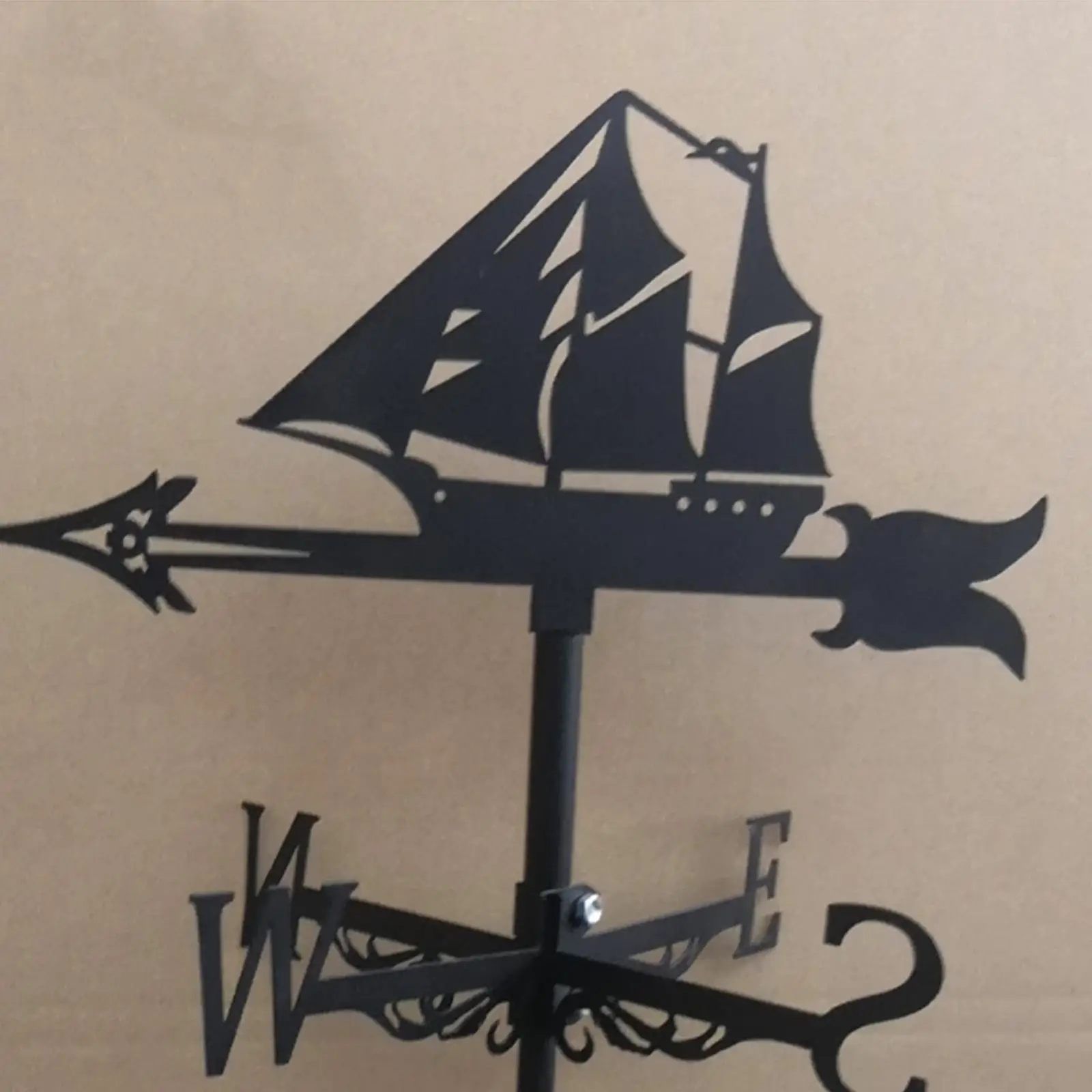 Metal Angler Wind Vane Weather Vane Wind Direction Indicator Decorations