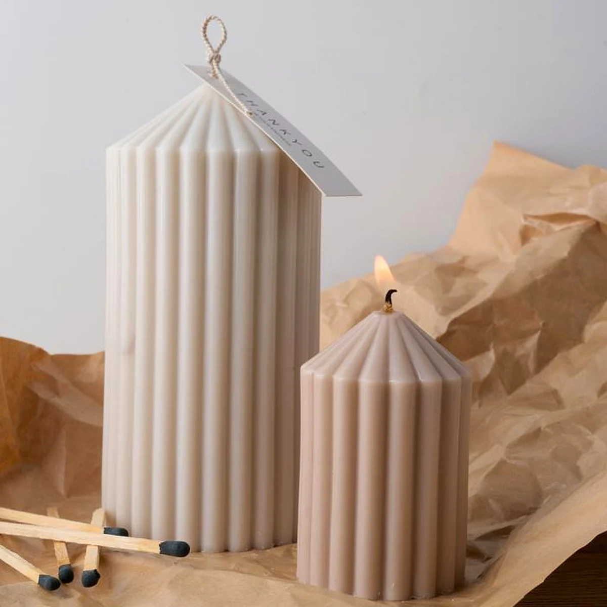 3D Church Pointed Silicone Candle Mold Nordic Style Cylindrical Soap Making DIY Plaster Resin Craft Casting Molds Home Table Dec