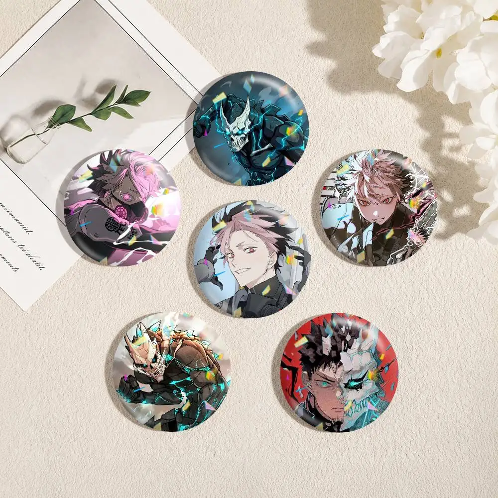 Anime K-Kaiju No 25 32 44 58 75mm Badges Personalized Round Brooches Pins Accessory Gift