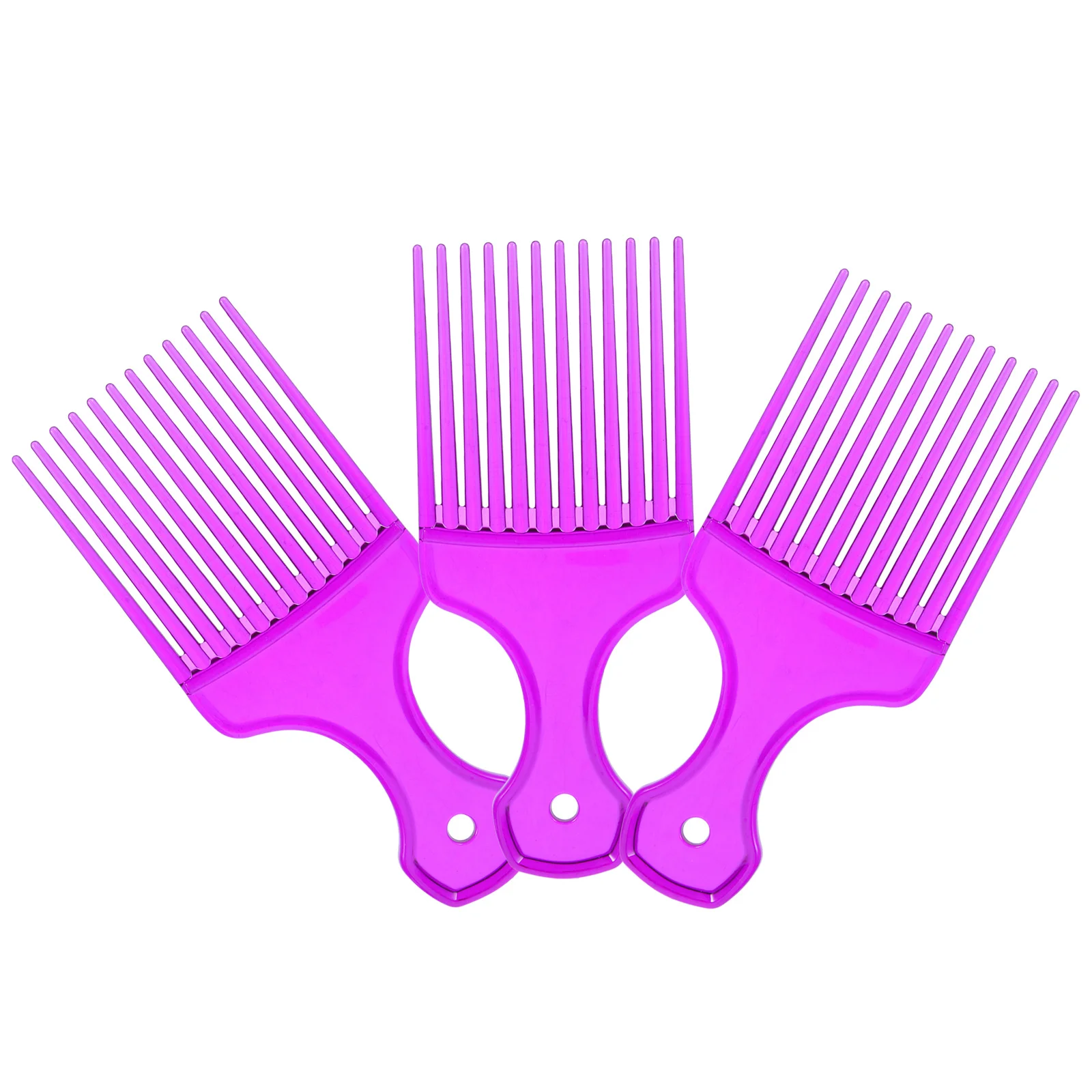 3Pcs Portable Hair Styling Comb Durable Wide Teeth Oil Head Comb for Scalp Massage Anti-Static Plastic Hair Salon Accessories