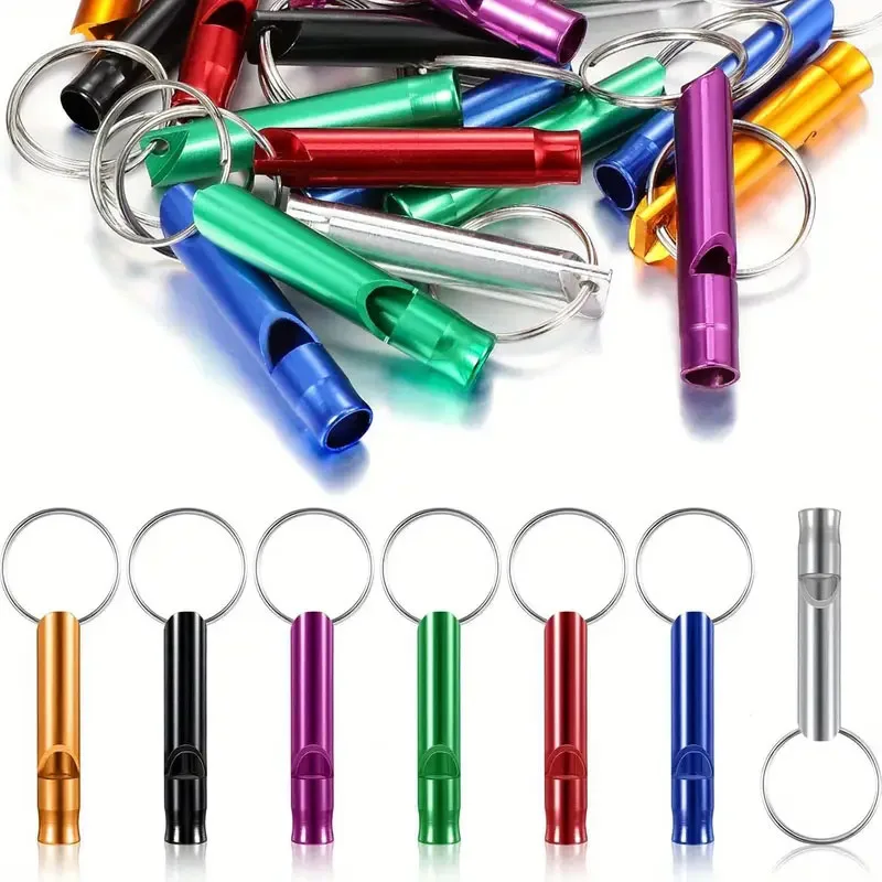 Aluminum alloy whistle outdoor camping lifesaving whistle survival whistle sports training whistle referee whistle