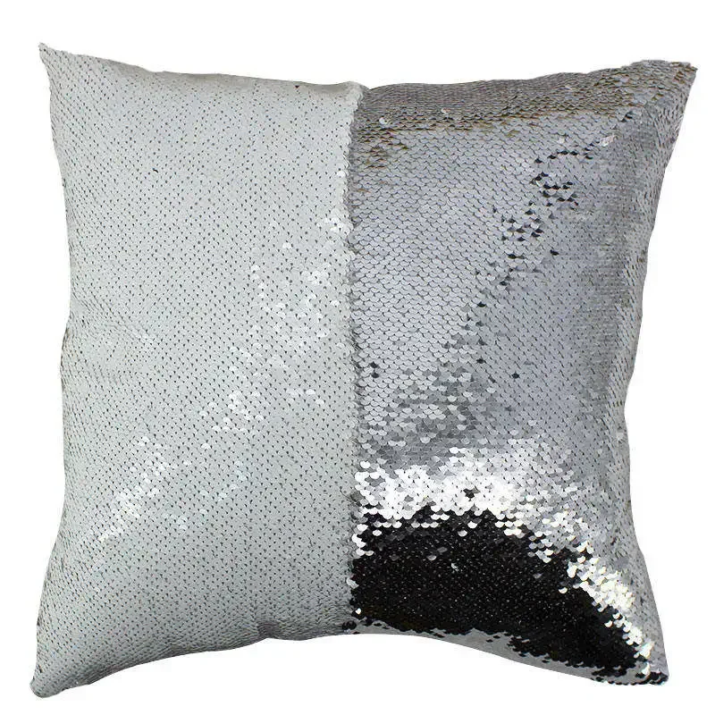 Bubble Kiss Sequin Pillow Covers 40x40CM Mermaid Light Gold Flip Glitter Reversible Personalized Sublimation Blanks DIY Print