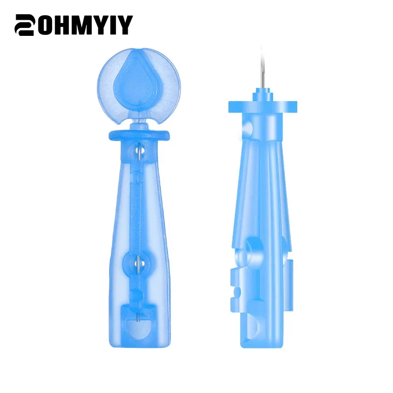 50 pçs removedor de cravo descartável acne agulhas removedor cravo ferramenta remoção e limpeza facial agulhas de aço inoxidável