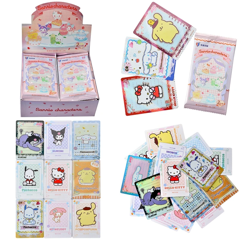 3Style New In Original Box Card Children Gift Sanrio Cute Anime Genuine Authorization Party Plan Characters Kuromi Kitty Melody