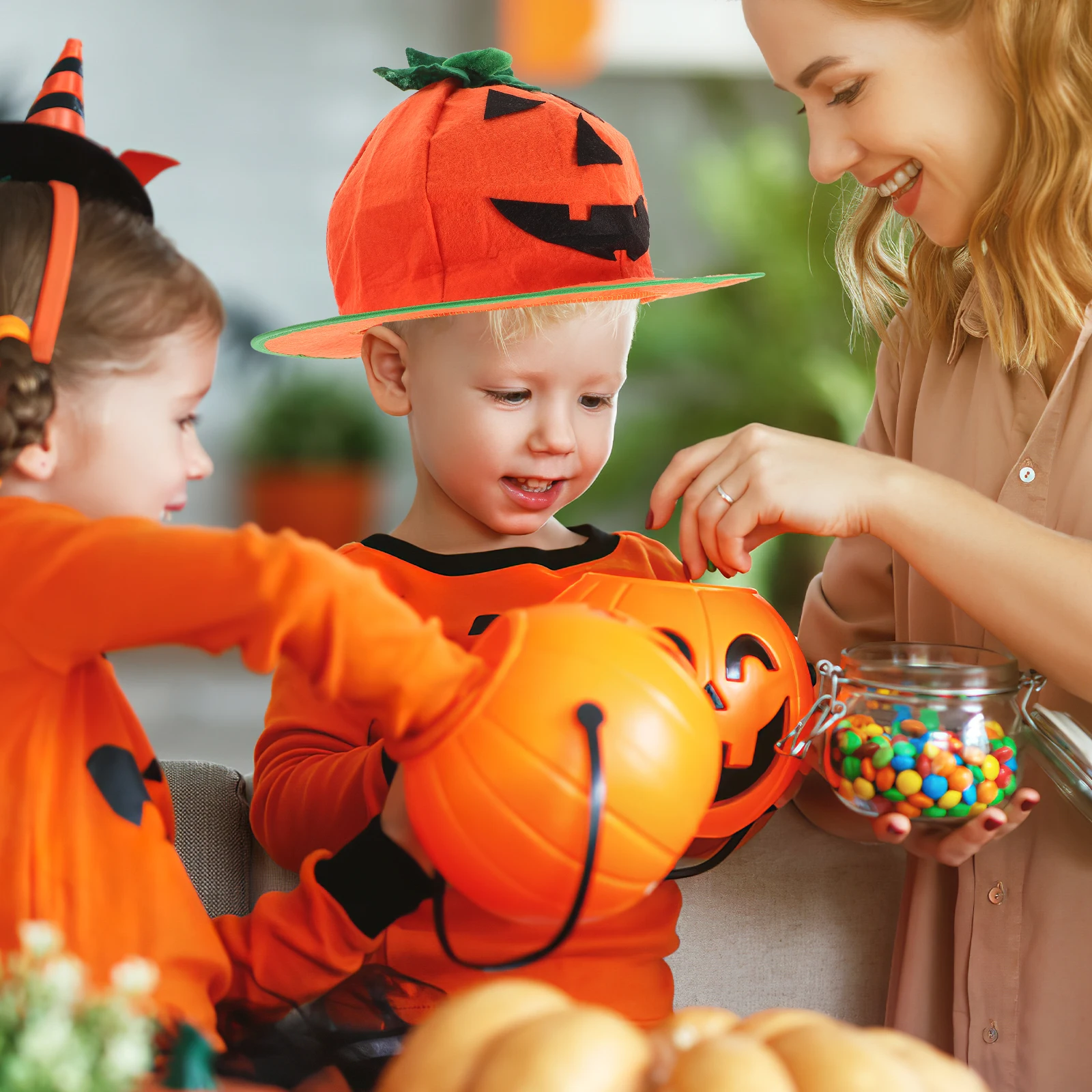 

Halloween Pumpkin Durable Stage Performance Hat Material Classic Design Party Hats Stage Performance Cap Photo Prop