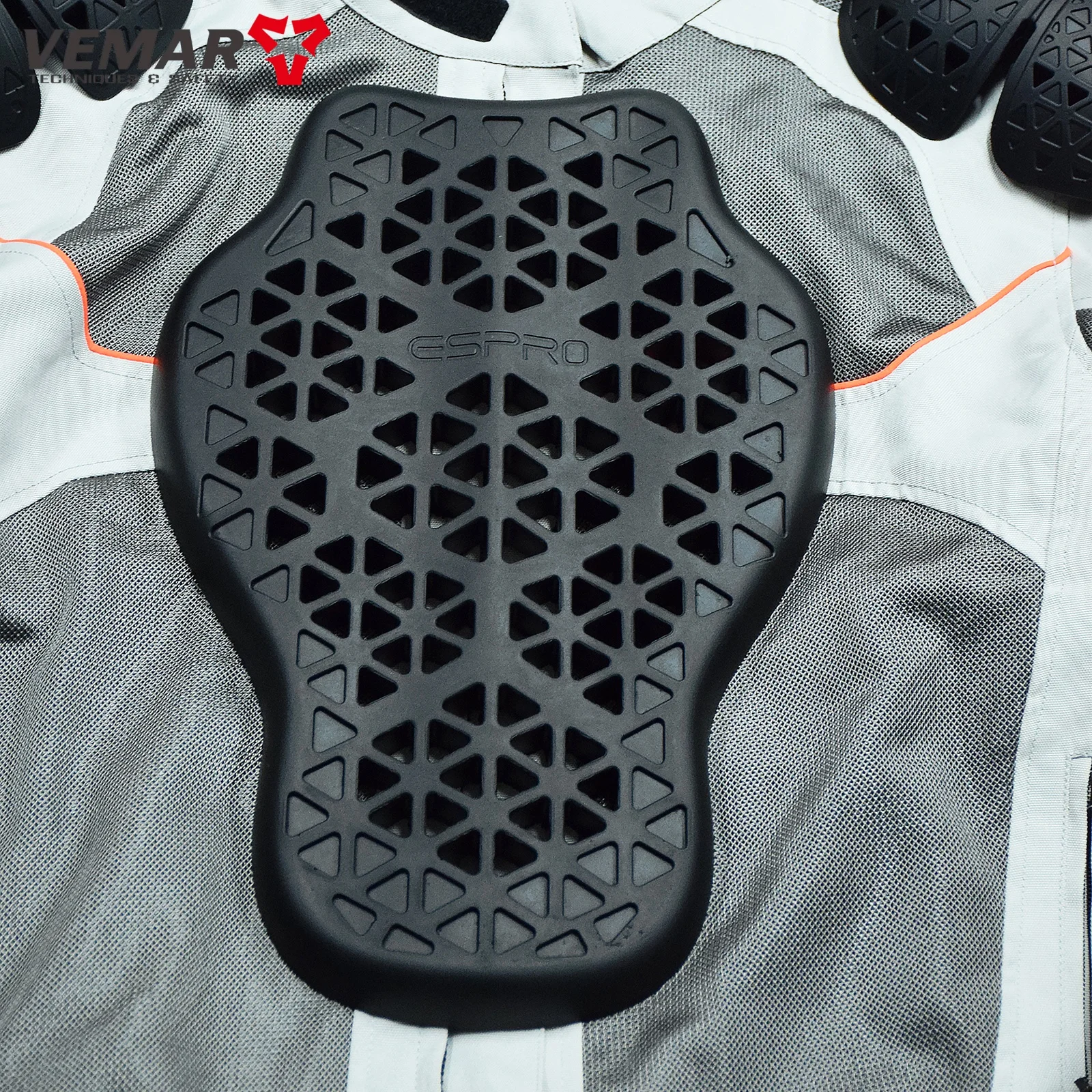 أسود CE المستوى 2 سترة دراجة نارية معتمدة إدراج حامي سميكة مرنة الظهر العمود الفقري وسادة واقية متسابق درع معطف التبعي #3