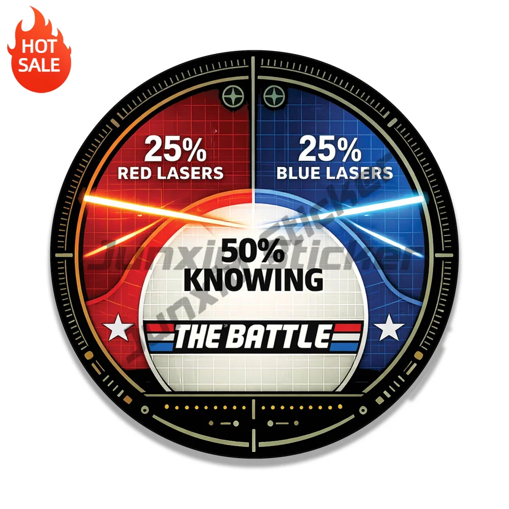 Laser Guided Knowledge Tactical Battle Vinyl Car Sticker Decal for Car Window and Water Bottle Decorative Graphic