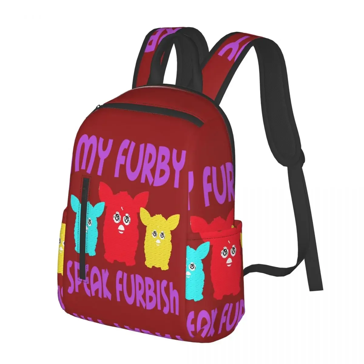 

Nightmare Furby Cartoon Robot Toys Student Backpack School Bag Hiking Travel Daypack for Men Women Fashion Bookbag Shoulder Bags