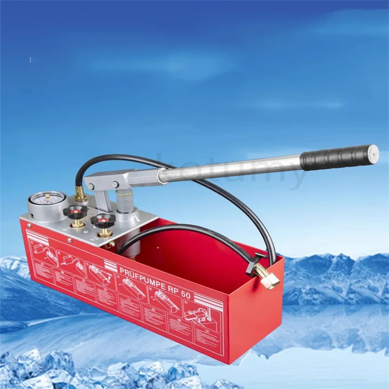 12L Plumbing Tool Water Pipe Manual Hand Hydrostatic Hydro Testing Bench High Pressure Test Pump 50 Bar