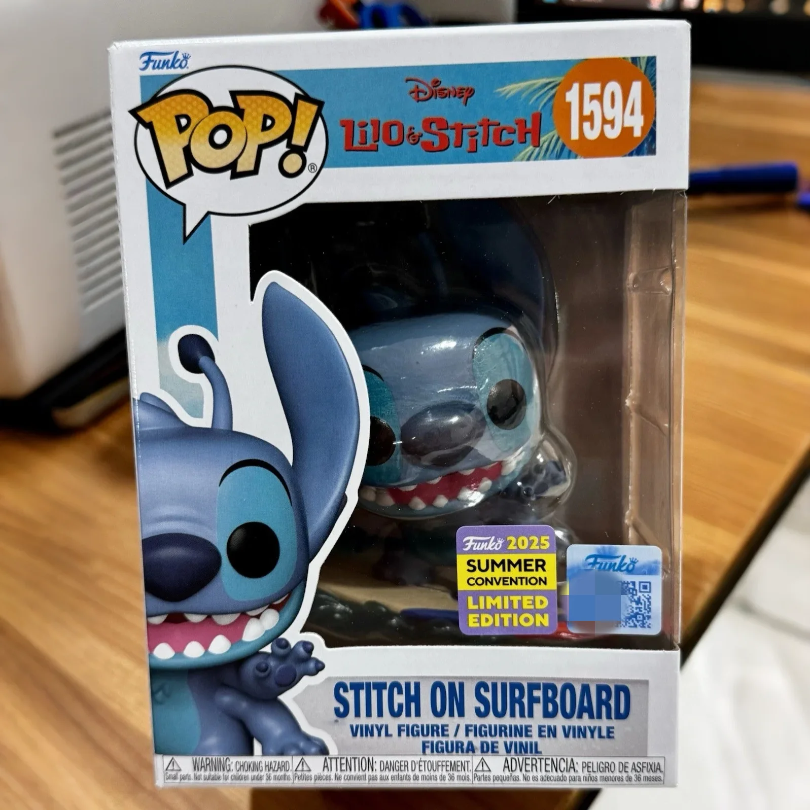 Disney Anime Figure Stitch on Surfboard 1594 FUNKO POP Lilo & Stitch 2025 Summer Convention Collectible Limited Edition Toy Gift - Image 3
