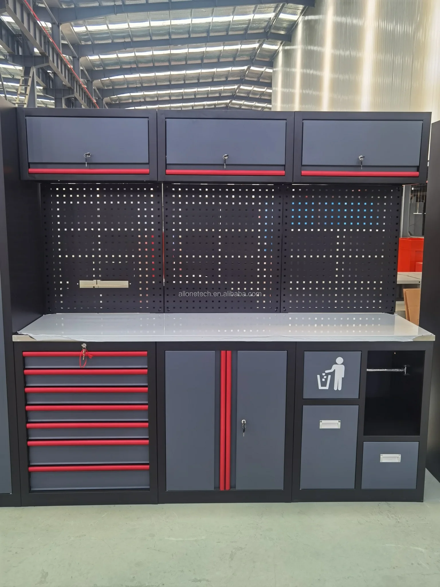 Modular Mechanical Multifunctional Heavy Duty Steel Tool Storage Customizable Garage Cabinet