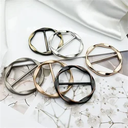 Simple Scarf Ring Buckle Fashion Metal Buckle Corner Knot Adjustable Buckle Women's Scarf Buckle Belt Buckle Clothing Decoration