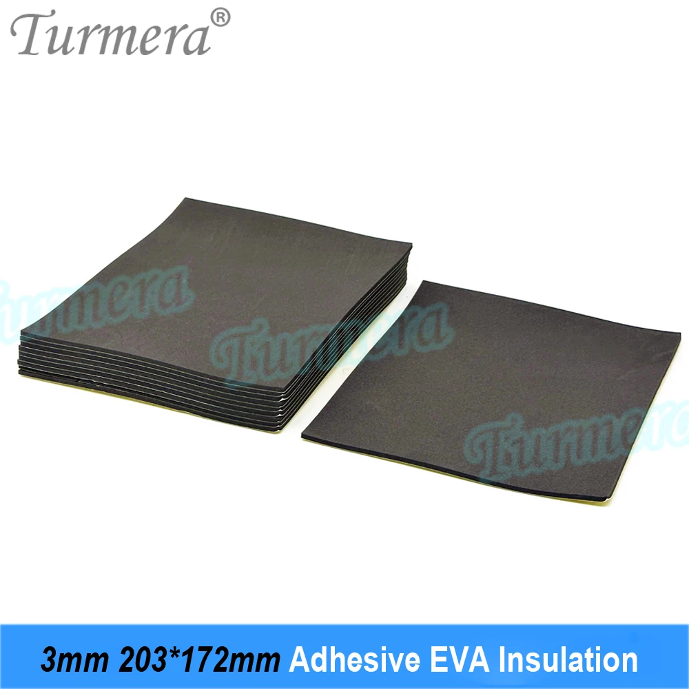 Turmera Adhesive EVA Insulation 3mm Thickness 203*172mm for 3.2V 280Ah 320Ah 310Ah 90Ah 12V 24V 48V Lifepo4 Battery Pack Diy Use