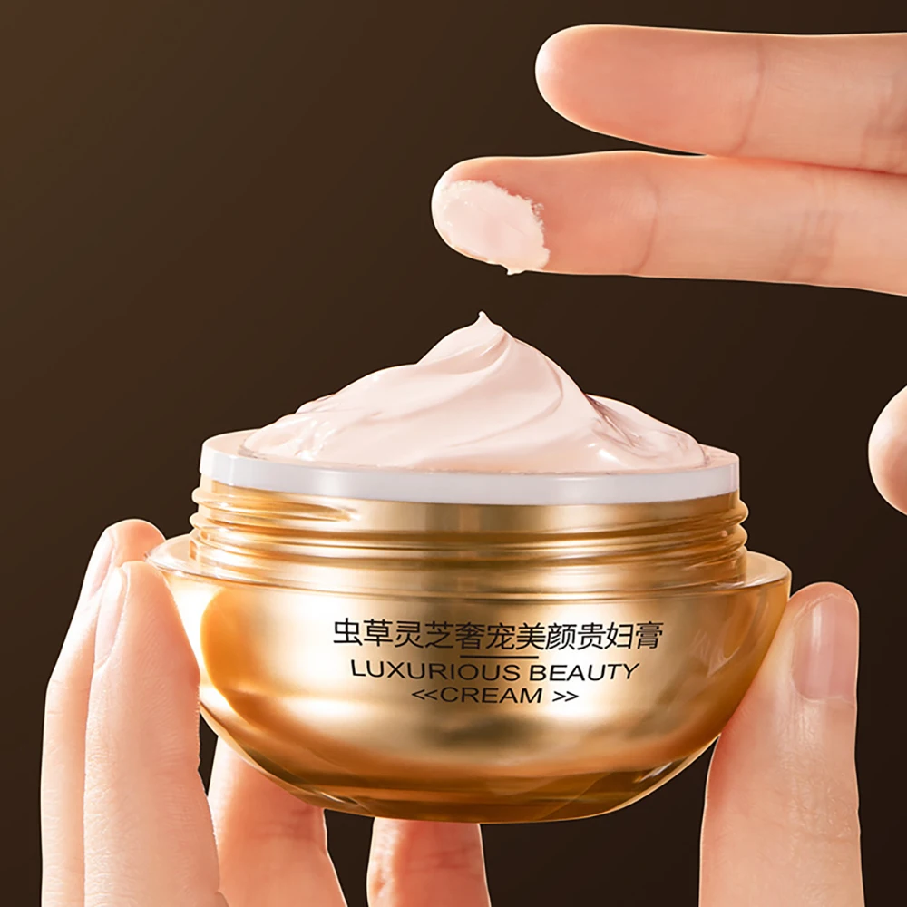 Cordyceps Ganoderma Luxury Lady Cream Brighten Skin Tone Firming Tight Contour Sensitive Elastic Moisturizing Tender Face Cream