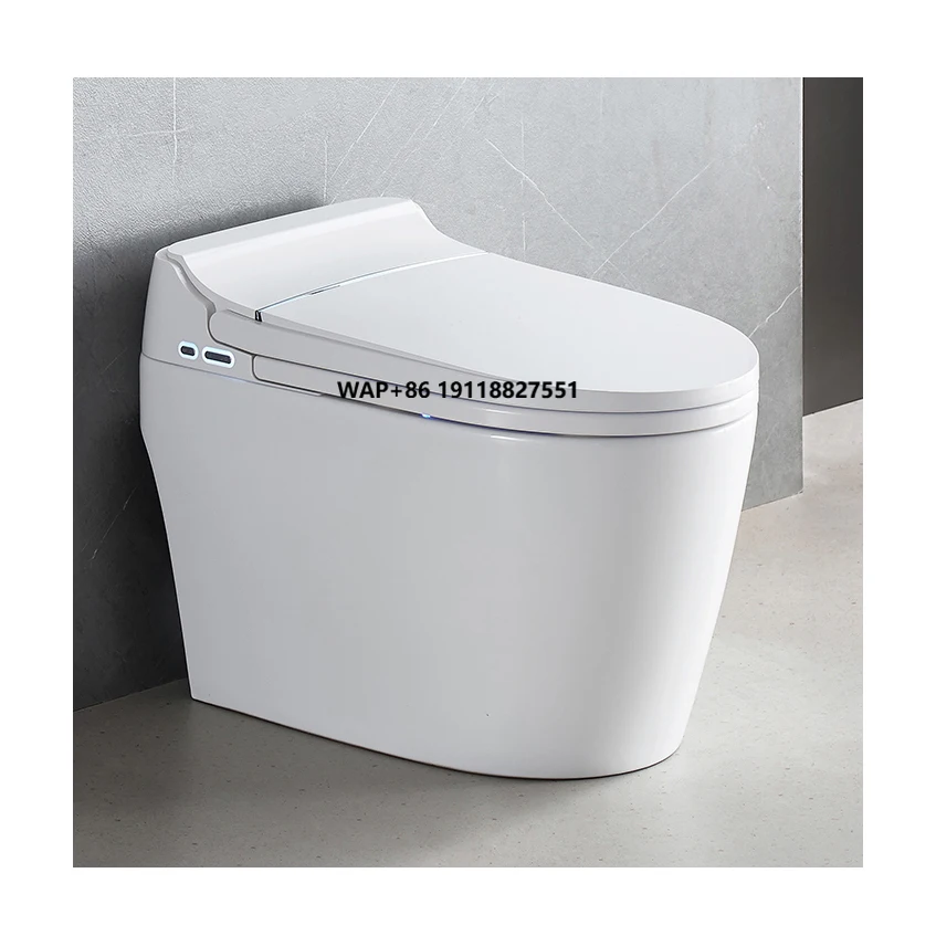 WaterMark Foot Flush Automatic Toilet Bowl One Piece Ceramic Floor Mounted Intelligent Bathroom WC Smart Toilets