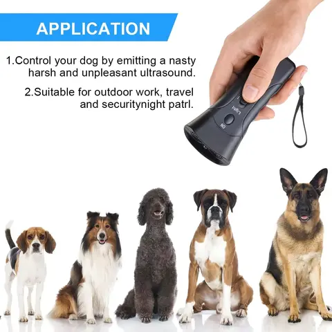 Ultrasonic Anti Barking Pet Dog Repeller Stop Bark Training Device LED Without Battery